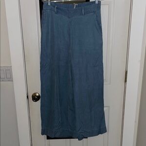 Blue Wide-Leg Pants
